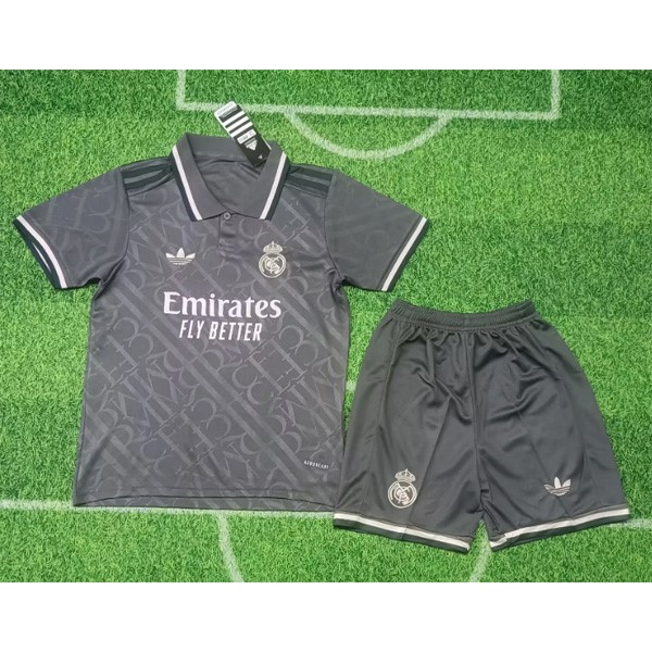 Camiseta Real Madrid Replica Segunda Ropa Niño 2024/25 Gris